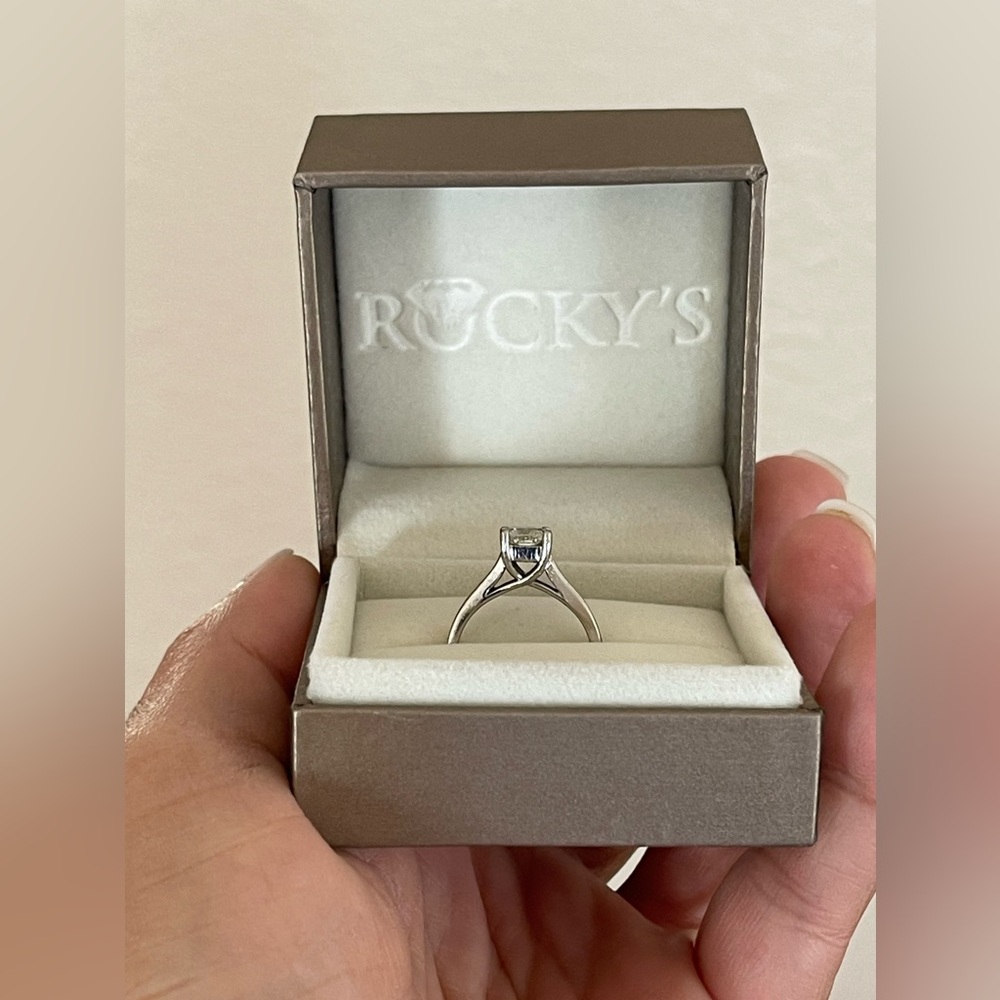❌SOLD❌ Custom Jeff Cooper 950 Palladium Princess Cut Diamond Engagement Ring
